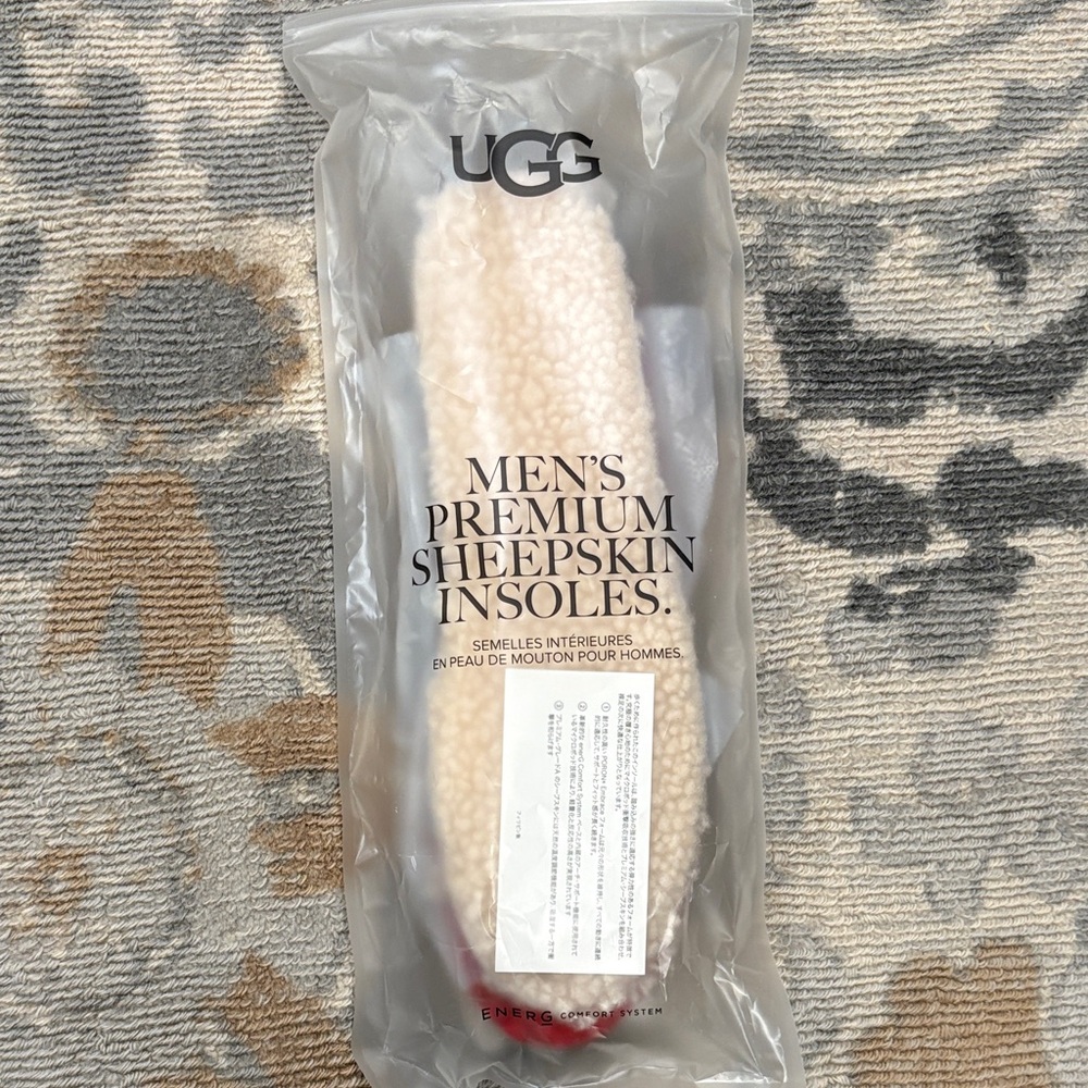 UGG Men's Sheepskin Insoles - Cream and Red
